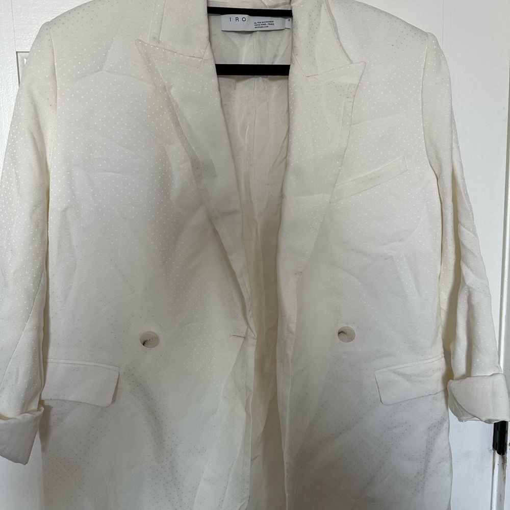 IRO White Blazer Oversized Double-Breasted